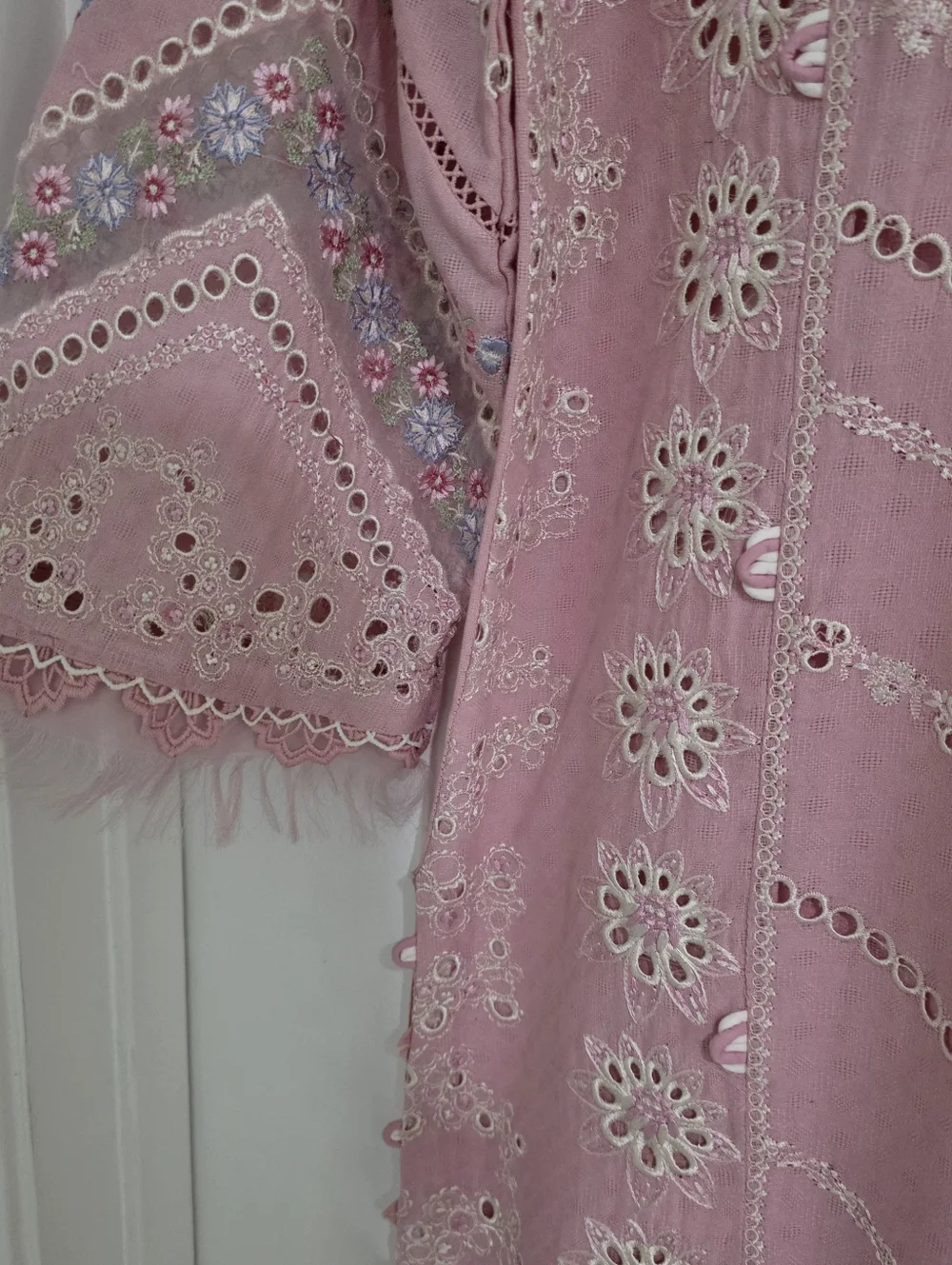 Lilac Pink Suffuse Sana Yasir 4 Piece Women Outfit Size Medium - Picture 6 of 8